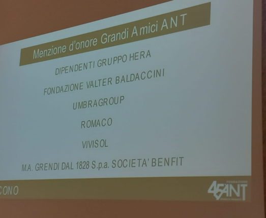 Un importante riconoscimento da Fondazione ANT